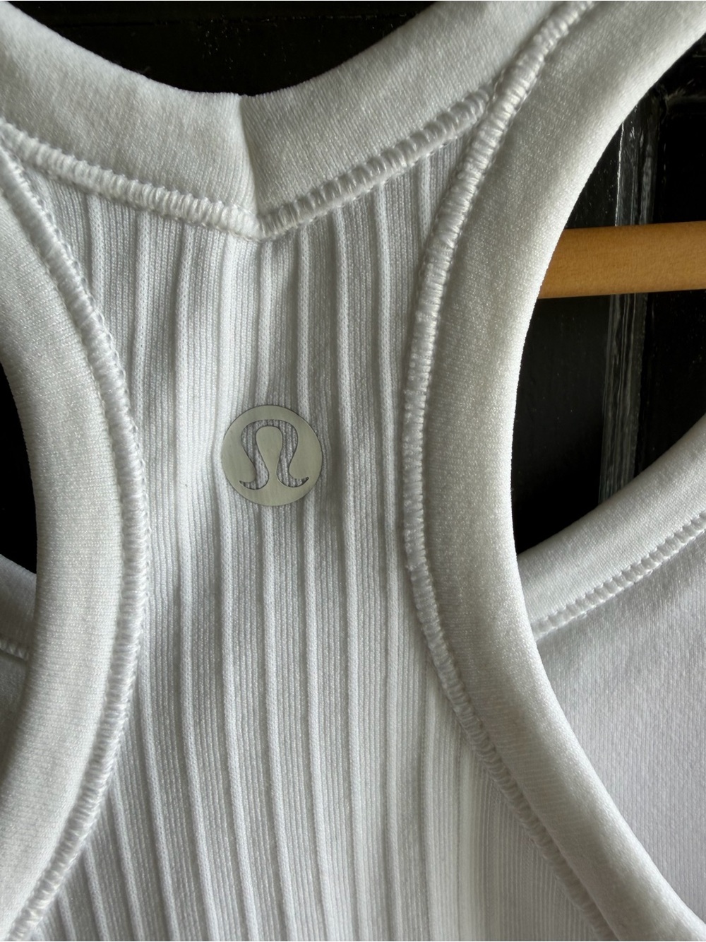 lululemon athletica White Ribbed Racerback Tank - Picture 3 of 5